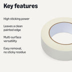 Amazon Basics Multi-Surface Masking Tape, 1.41 inches x 60 Yards, 1 Roll - Image 2