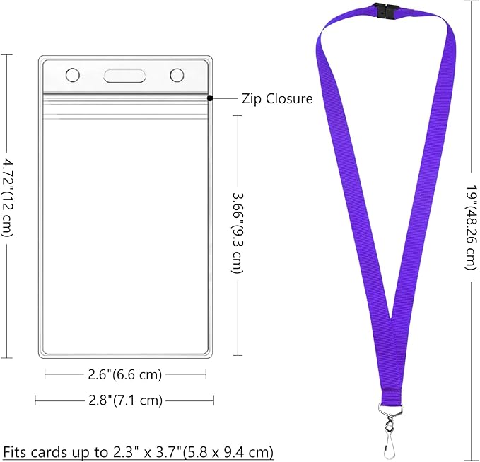 24-Pack Purple Breakaway Lanyards - Image 3