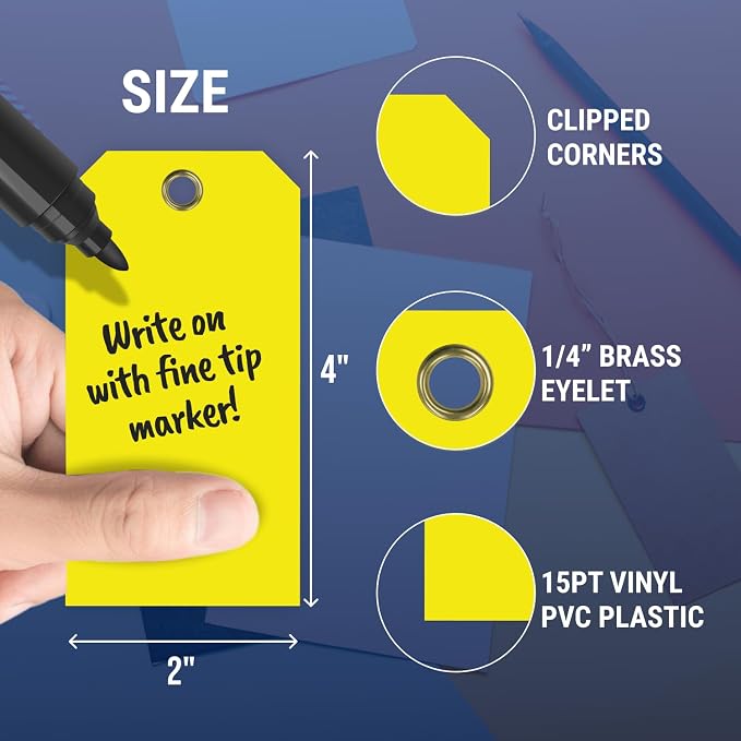 Tags 4 Less 15 Mil Waterproof Plastic Tags, Outdoor Tagging, Equipment Labeling - Image 3
