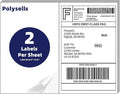 POLYSELLS Self Adhesive Address Shipping Labels by POLYSELLS