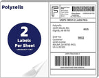 POLYSELLS Self Adhesive Address Shipping Labels by POLYSELLS