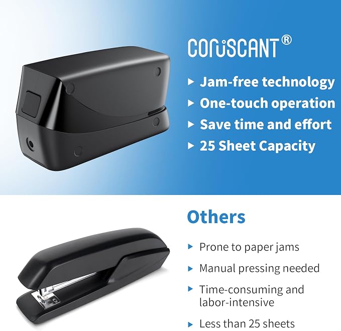 Coruscant Electric Stapler, Heavy Duty Desktop Stapler, Includes 2000 Staples - Image 7