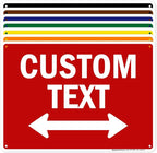 Custom Arrow, Custom Directional Sign, Two way Arrow, 10x14 Inches, 55 mil by MySignCenter