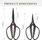PERWIN Garden Flower Bonsai Scissors, Walnut Wide Handles Pruning Gardening - Image 2