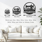 Custom Name Sewing Room Sign, Personalized Flowers Sewing Machine Metal Wall - Image 5