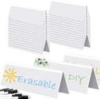 Fainne 100 Sets Dry Erase Name Tent Cards by Fainne