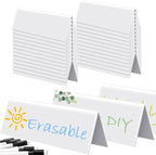 Fainne 50 Sets Dry Erase Name Tent Cards by Fainne