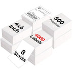4"×6" Direct Thermal Shipping Label, Fanfold Thermal Label 4000 Packs Permanent by JointownInternational