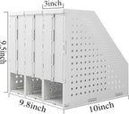 SAYEEC 2Pcs Collapsible Plastic Magazine File Holder Vertical Binder Storage - Image 2