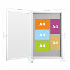 36×24 Inch Lockable Enclosed Bulletin Board, Weather-Resistant Outdoor - Image 2