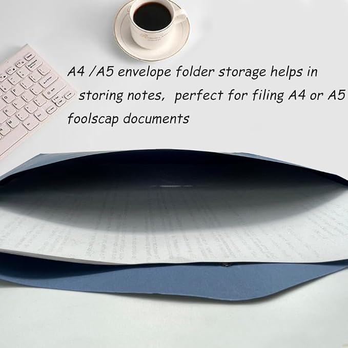 10pcs A4 Kraft Paper Envelopes Portfolio Foolscap File Folders Document Folder - Image 4