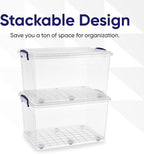 Superio Storage Bins with Lids, Stackable Totes, BPA Free, Odor Free, Organizer - Image 3