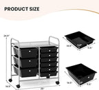 LDAILY 9 Drawer Rolling Storage Cart, Rolling Cart - Image 3