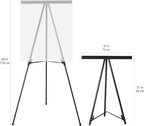 Amazon Basics High Boardroom Black Aluminum Flipchart Whiteboard and Display - Image 2