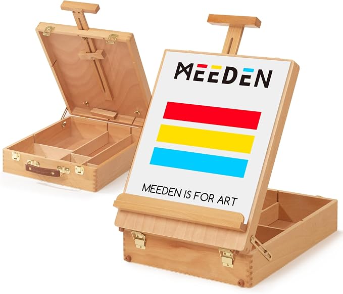 MEEDEN Extra-Large Tabletop Easel, Solid Beech Wood Table Top Easels by MEEDEN