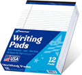 WritePads Legal note pads 8.5"x11" Legal Pads, Wide Ruled, 12 Pack, 50 Sheets by WritePads