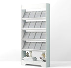 LHIUGE 5-Layer Brochure Display Rack, Freestanding Wooden Magazine Rack by LHIUGE