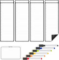 Mr. Pen- 4" x 12" Magnetic Dry Erase to Do List, 4X Dry Erase to Do List White by MrPen