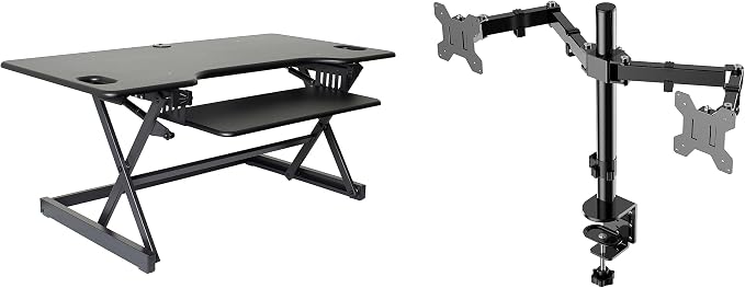 Rocelco 46" Large Height Adjustable Standing Desk Converter by Rocelco