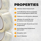 WOD CST22CC Crystal Clear See-Through Packing Tape – 1/2 inch x 110 yds. - Image 6