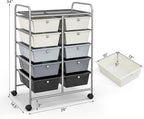 GLACER 10 Drawer Rolling Cart, Storage Cart - Image 3