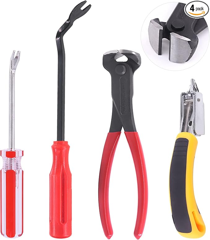 Mardatt 4Pcs Nail Puller and Staple Remover Tool Set, Staple Puller, Tack Lifter by Mardatt
