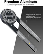 Anyongora 7.2" Miter Saw Protractor Angle Finder, CNC Aluminum Miter Gauge - Image 2