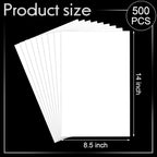 Mepase 500 Sheets Legal Size Cardstock 8.5" X 14" -1 Ream White Paper, 65lb - Image 2