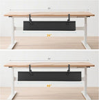 Oxford Cloth Under Desk Cable Management Tray, No-Drill 36" Desk Cable - Image 8