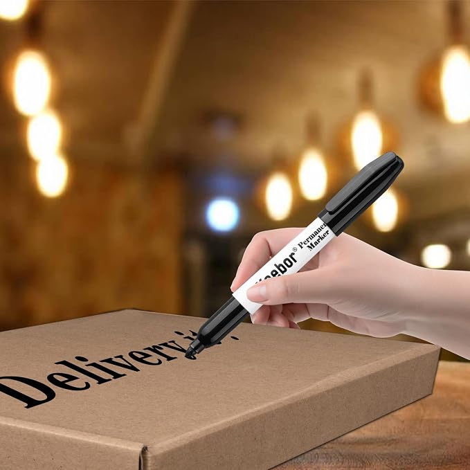 Keebor Permanent Markers Bulk, 60 Pack Black Permanent Markers, Quick Drying & - Image 7