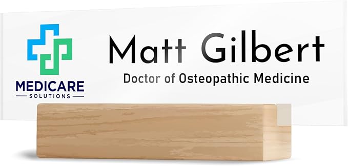 Custom Business Logo Desk Name Plate by Brd+Gifts