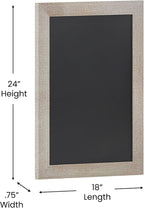 HBCY Creations 18" X 24" Weathered Lightwash Solid Wood Frame Wall Chalkboard - Image 3