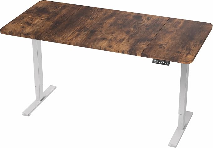 VIVO Electric 60 x 30 in Rustic Standing Desk, Memory Height Adjustment - Image 9