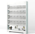 LHIUGE 5-Layer Brochure Display Rack, Freestanding Wooden Magazine Rack by LHIUGE