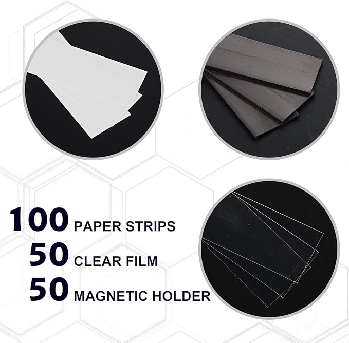 LLPT Magnetic Label Holder 2” x 1” 26 Packs C Channel 300g White Paper Cards - Image 2