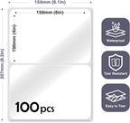 100Pcs Clear Large Labels for Storage Bins, 6x4 Inch Removable Labels, Large - Image 2