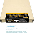 Lineco Museum Storage Box Tan, Archival Boxboard, Drop-Front Design - Image 5