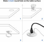 Desktop Power Grommet 3-inch Hole, 40W Total Fast Charging Station, 2 PD 20W - Image 6