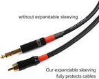 25ft - 1 inch PET Expandable Braided Sleeving – Black – Alex Tech Braided Cable - Image 2