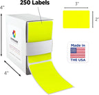 ChromaLabel 2 x 3 inch Permanent Color Code Rectangle Labels, 250 Labels per - Image 2