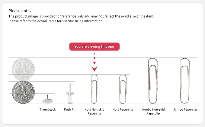 PAPERPAL Paperclips for Office School & Personal Use, #1 Nonskid Paper Clip - Image 9