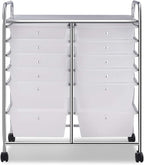 Giantex 12 Drawer Rolling Storage Cart Tools Scrapbook Paper Office School - Image 8