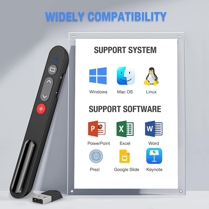 Laser Pointer for Presentations, Wireless Presenter Clicker for PowerPoint Slide - Image 6