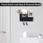Lucundm Key Holder Wall Mount, Mail Holder - Image 2