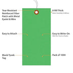 SmartSign 6.25 x 3.125 inch “Green” Blank Tyvek Shipping Tags - Image 4