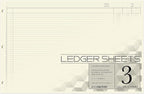 BookFactory Ledger Sheets/Large 3 Column Accounting Ledger Columnar Loose Leaf by BookFactory