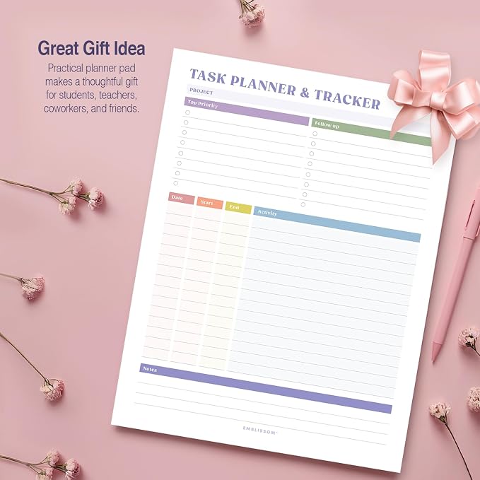 Task Planner & Tracker 8.5 x 11 Tear-Off 70 Sheet Planner Pad – Project - Image 6