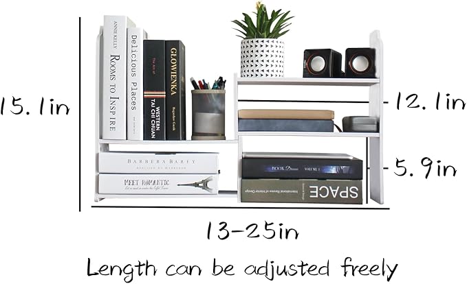 YGYQZ Adjustable PVC Desktop Organizer Storage Rack - Image 3