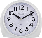 Tinload 5.5" Large Analog Alarm Clock Silent Non Ticking, Gentle Wake, Beep by Tinload