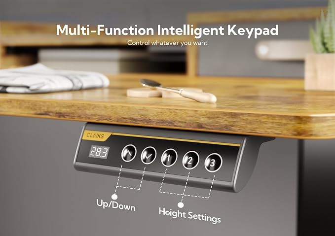 Claiks Standing Desk with Drawers, Adjustable Stand Up Electric Standing Desk - Image 7
